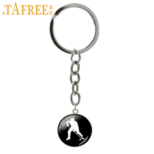 TAFREE Ice Hockey Sport Silhouette Profile Keychain Fashion Key Chain Key Holder Father's Day Gifts Car Key Ring Jewelry 952 2024 - buy cheap