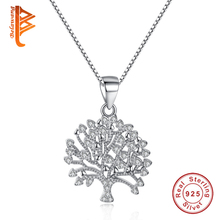BELAWANG Summer Collection Zirconia Tree of Life Pendant Necklace for Women 925 Sterling Silver Chain Necklaces Family Jewelry 2024 - buy cheap