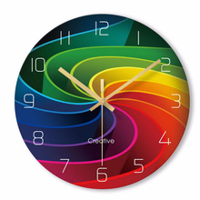 Colorful Creative Rainbow New Quartz Wall Clock Modern Fantastic Abstract Art Style Wall Clocks For Home Decor 2024 - buy cheap