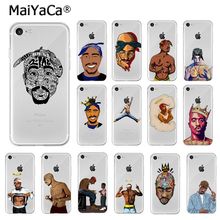 Yinuoda-funda de silicona suave para iPhone, carcasa de teléfono de rapero 2Pac Makaveli Tupac Amaru Shakur, TPU, para iPhone X XS MAX 6 6S 7 7plus 8 8Plus 5 5S XR 2024 - compra barato