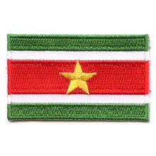 Вышивка флаг Суринама патч сделана из саржи с плоским Broder и железа на подложке принять заказ и Бесплатная доставка по почте 2024 - купить недорого