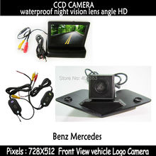 car-style Waterproof Car CCD front View Camera + Monitor for Benz Mercedes Vito Viano A B C E G GL SLK GLK SL R GLA CL CLA AMG 2024 - buy cheap