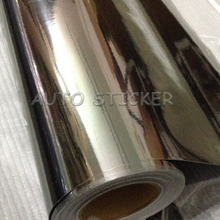 Premium Black Chrome Mirror Vinyl Wrap High Stretch With Air Bubble Free Flexible Chrome Black Film Car Wrap Size:1.52*20M/Roll 2024 - buy cheap