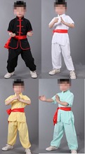 Uniforme de artes marciais unissex, roupa para performance em kung fu tai chi, manga curta 2024 - compre barato