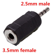 2.5mm Male to 3.5mm Female TRS Headphone Earphone Audio Jack Converter Stereo Plug Adapter for Cell Phone Microphone 2024 - buy cheap