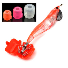 20Pcs/Bag Plastic Squid Jigs Wood Shrimp Hook Cover Umbrella Hooks Box 4 Size Fishing Accessories Random Color 2024 - buy cheap
