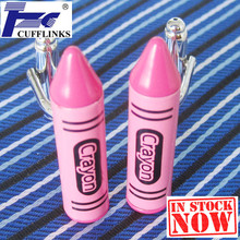 Pink Crayon Cufflink Cuff Link 2 Pairs Free Shipping 2024 - buy cheap