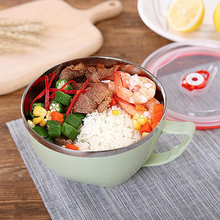 Stainless Steel Noodle Bowl With Handle Food Container Rice Bowl Soup Bowls Instant Noodle Bowl With Lid 2024 - buy cheap