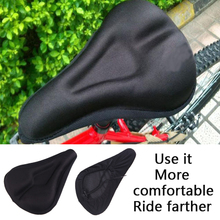 Negro bicicleta ciclismo 3D suave memoria esponja gruesa sillín bicicleta funda para cojín de asiento amortiguación lenta amortiguación asiento estera 2024 - compra barato