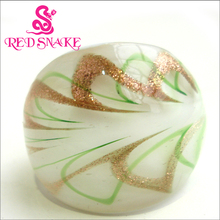 Модное кольцо с красной змеей ручной работы, зеленые и золотые линии, кольца из муранского стекла 2024 - купить недорого