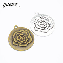 YuenZ 3pcs Charms flower Antique Silver Plated Pendants Making DIY Handmade Jewelry 36*32mm Q186 2024 - buy cheap