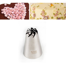 Bicos de flor decoração para bolos, aço inoxidável, pontas de decoração, ferramentas de cozimento, utensílios para confeitaria, #108 2024 - compre barato