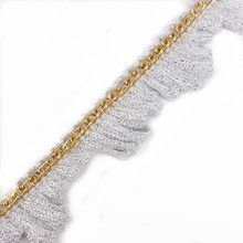 10 yarda trenzado de oro de plata Cadena de encaje elegante cinta MOTIVO DE aplique Venecia coser suministros para tela DIY T1606 2024 - compra barato