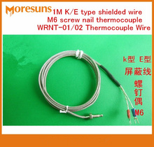 Cable blindado tipo K/E para M6 de termopar, sonda del sensor de temperatura, 20 unids/lote, 1M, WRNT-01/02, envío gratis 2024 - compra barato