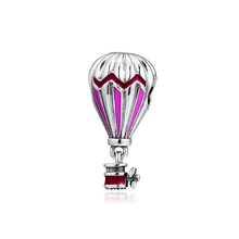 CKK Fit-colgante de plata de ley 925 con forma de globo aerostático, abalorio Original para la fabricación de Joyas, para pulseras Pandora, color rosa 2024 - compra barato