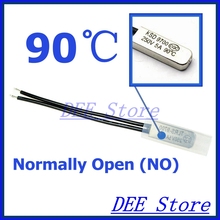 10Pcs/lot 90C Degree Celsius / 194F NO Normal Open Thermal Protector Sensor Thermostat temperature control fuse switch 250V 5A 2024 - buy cheap