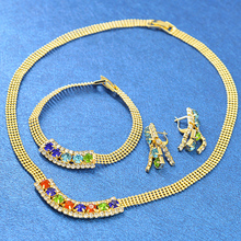 ZEA Dear Jewelry Classic Collar Jewelry Set For Women Necklace Earrings Bracelet Set For Wedding Dubai Fashion Jewelry Findings 2024 - buy cheap