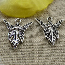 234 peças amuletos de anjo tibetano de prata 20x19mm #4143 2024 - compre barato