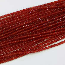 HOT red agat natural stone carnelian onyx 2x4mm faceted abacus round loose beads diy jewelry 15" B571 2024 - buy cheap