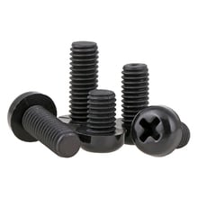 50pcs Nylon Pan Screw M2 M2.5 M3 M4 Black Plastic insulation Phillips Cross Recessed Round Head Machine Screw 2024 - buy cheap