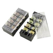 WSFS Hot Sale 2 Pcs 25A Plastic 4 Position Wire Connector Barrier Terminal Block 2024 - buy cheap