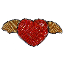 Parches de corazón de Ángel con cuentas hechas a mano, broches artesanales, insignias para coser en zapatos con aplique, bolsas decoradas, 10 piezas 2024 - compra barato