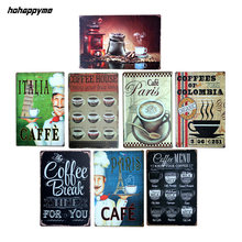 Letrero de lata de Metal para café, afiche para galería, Vintage, placa de decoración de pared para cafetería, 20x30CM 2024 - compra barato