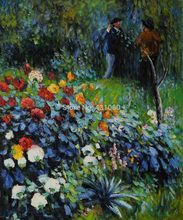 Free shipping Decorative Painting oil on canvas Garden in the Rue Cortot Montmartre Pierre Auguste Renoir painting High quality 2024 - buy cheap