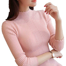 2019 Autumn Winter Women Pullovers Sweater Knitted Elasticity Casual Jumper Fashion Slim Turtleneck Warm Female Sweaters A168 2024 - buy cheap