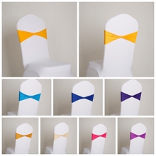 Spandex Chair Sash Wedding Chair Sashes For Spandex Lycra Chair Cover Decoration Birthday Party Hotel Show Banquet 2024 - buy cheap