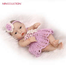 Миниатюрная Мягкая силиконовая виниловая Кукла reborn для новорожденных, 12 дюймов, 25 см 2024 - купить недорого