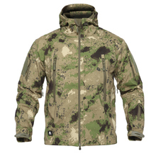 Man SpringTactical Airsoft Hiking Jackets Camouflage Soft Shell Clothes Windbreaker Waterproof Hood Military Outdoor Sports Coat 2024 - buy cheap