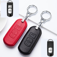 Red or Black Leather+PC For Mazda 3 ATENZA Axela CX-4 CX-5 6 Car-styling Car key protective cover key case decoration bag chain 2024 - buy cheap