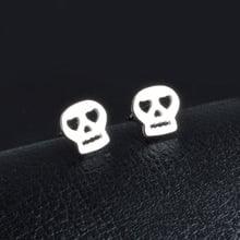 925 pendientes de tuerca de esqueleto de plata esterlina para mujer y Chica, bonitos accesorios para las orejas, joyería de un par, envío gratis 2024 - compra barato