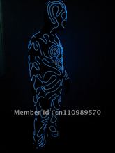 Танцевальные костюмы EL Wire E0027, одежда EL Wire, неоновый костюм светильник выступлений на сцене 2024 - купить недорого