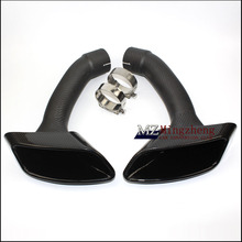 Suitable for X6 exhaust pipe carbon fibre car exhaust muffler tip FOR BMW Car straight flange Glossy carbon fiber Tail pipes 2024 - купить недорого