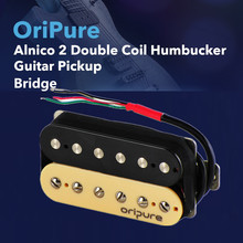 OriPure Vintage Alnico 2 doble bobina Humbucker Pickup Bridge pastilla de guitarra eléctrica Color cebra, sonido fuerte y potente 2024 - compra barato