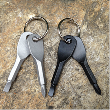 1 Set Mini Multifunction Cross Screwdriver Key Shape Slotted Screwdrivers Keychain Pocket Repair Tool 2024 - buy cheap