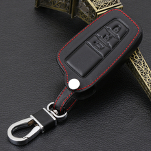 Auto Leather Car-Styling Remote Keychain Smart Key Case Cover Holder for Toyota Camry Prius Prado CHR 2016 2017 2018 3 Buttons 2024 - buy cheap