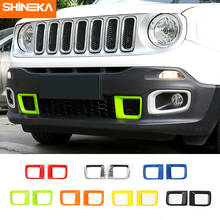 SHINEKA Auto Front Bumper Grille Air Vent Outlet Decoration Cover Trim Frame Sticker ABS For Jeep Renegade 2015+ Car Styling 2024 - buy cheap