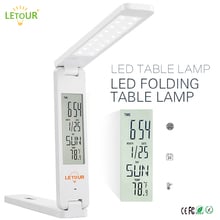 Desk Lamp LCD Display Folding Table Lamp Touch Switch 3 Dimmer Levels LED Lamp with Dual Adhesive Block,USB Cord,DC 5V Adapter 2024 - buy cheap