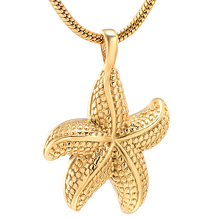 IJD10039 Cute Sea Star Shape Stainless Steel Pet Cremations Keepsake Memorial Pendant Necklace for Ashes Urn Jewelry 2024 - buy cheap