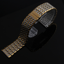Correa de reloj de acero inoxidable pulido para hombre, pulsera de oro y plata de 18mm, 20mm y 22mm, accesorios para reloj de cuarzo L2 L4 2024 - compra barato