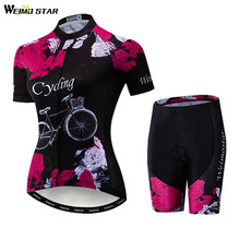 Weimostar-ropa de ciclismo para mujer, Conjunto de Jersey de manga corta antisudor, de secado rápido, para verano 2024 - compra barato