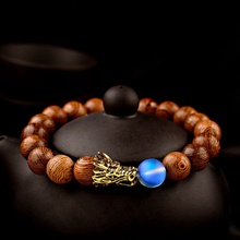 10mm Natural Wood Beaded Bracelets Men Homme Ethinc Classic Gold Dragon Stone Bracelet Women Prayer Jewelry Yoga Bracelet 2024 - buy cheap