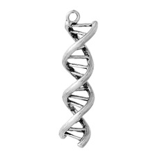 DoreenBeads амулет кулоны DNA Gene Helix серебристого цвета 40 мм (1 5/8 дюйма) x 10 мм (3/8 дюйма), 10 шт. 2024 - купить недорого