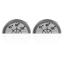 C-MAN Luxury shirt silvery Protractor cufflink for mens Brand cuff buttons cuff links High Quality abotoaduras Jewelry 2024 - buy cheap