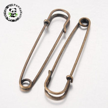 Nickel Free Iron Kilt Pins Brooch Findings, Antique Bronze Color, 70mm long, 18mm wide, 6mm thick, hole: about 6mm 2024 - buy cheap