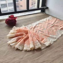 2Meter/lot Spandex elastic light orange gradient -yelllow color lace mesh stretch baby lace wide 22cm X084 2024 - buy cheap