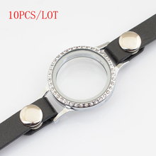 10PCS/LOT,30mm black round magnetic floating bracelet,floating charms two wrap bracelet FB0008 2024 - buy cheap